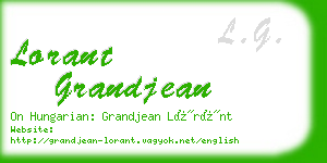 lorant grandjean business card